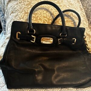 Michael Khors Black Leather Handbag